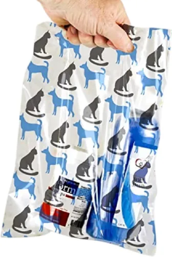 Miniatura 13 de 100 bolsas con estampado temático de mascotas, estampado de perro/gato/hilo, MSP1002, bolsas de plástico transparente para dispersos, bolsa