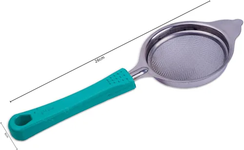 Miniatura 4 de Coladores de malla fina de acero inoxidable para cocina, colador con asa, tamices de metal para alimentos, arroz, aceite, fideos, frutas, verduras