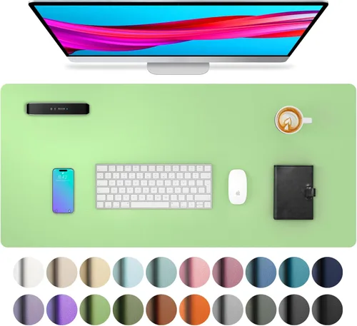 Miniatura 134 de Aothia - Protector de escritorio de cuero sintético, base para mouse, superficie antideslizante e impermeable para escribir y para laptop