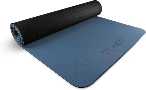 Miniatura 10 de TONE Fitness Esterilla de yoga antideslizante de 1/4 pulgadas de grosor para ejercicios y pilates para entrenamientos en casa con correa