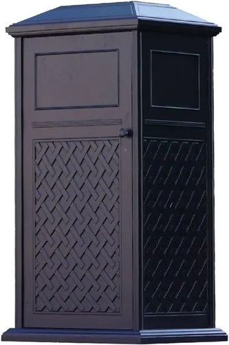 Bote de basura para exteriores de gran capacidad con cenicero, cubo de basura de metal adecuado para interiores, oficina, hotel, centro comercial,