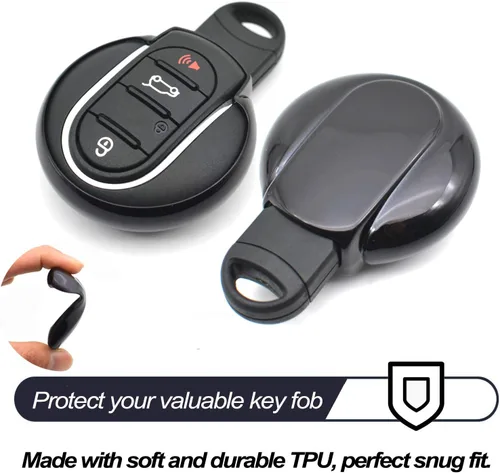 Miniatura 3 de MECHCOS Compatible con Mini Cooper Clubman Countryman F54 F55 F56 F57 F60, Funda de llave con 3 4 botones, Protector de llave con control remoto