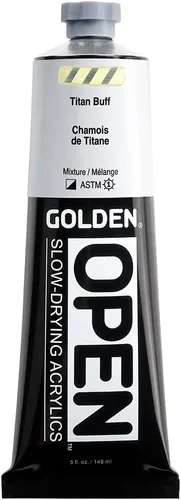 Miniatura 12 de GOLDEN OPEN Acrílicos de secado lento, Siena cruda, tubo de 2 fl oz, Pintura acrílica profesional, semiopaca Tierra de sierra natural
