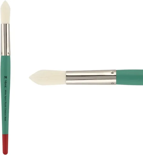 Miniatura 10 de Creative Mark Art Supplies - Pincel de pintura de filamento sintético para murales grandes, color blanco - Filbert #30 - Suministros para artistas