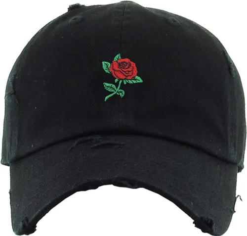 Miniatura 2 de KBETHOS Gorra de béisbol ajustable unisex con diseño de flores de rosas para hombre y mujer