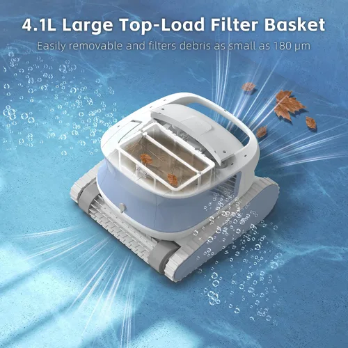 Miniatura 7 de Hydro 4SE - Limpiador robótico de piscina, aspiradora automática con cable con limpieza de pared y línea de flotación, filtro de carga superior