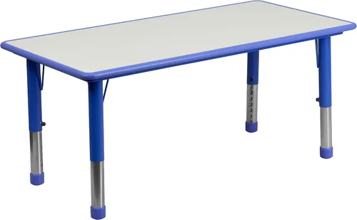 Miniatura 3 de EMMA + OLIVER Mesa de actividades ajustable para niños para uso doméstico, mesa de aula de altura ajustable para niños, 23.625 pulgadas de ancho x