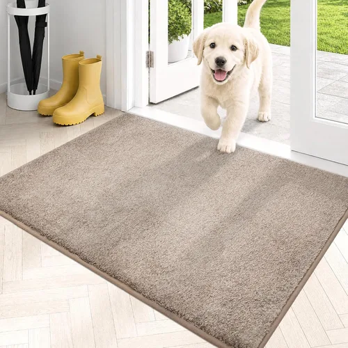 Miniatura 11 de PURRUGS Alfombra de área de fácil cuidado de 4 x 6 pies, antideslizante, lavable a máquina, tapete para puerta de perro, resistente a las manchas