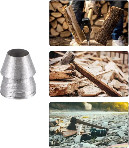 Miniatura 5 de uxcell Cuñas redondas de mango de acero para hacha, martillo de garra, martillo de trineo, cuña de mango de hacha, 3 piezas, 0.315 in