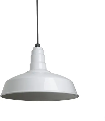 Miniatura 70 de Steel Lighting Co. Carson Barn Light Colgante montado en el techo Cúpula de 16 pulgadas Cable negro Luz de acero de estilo industrial