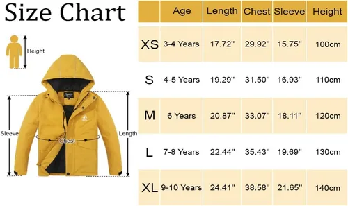 Miniatura 7 de Spmor Chaqueta de esquí impermeable con capucha para niños y niñas, abrigo de snowboard resistente al viento para la nieve