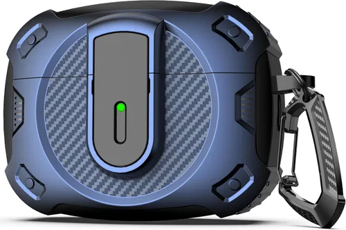 Miniatura 38 de RFUNGUANGO Funda para AirPod de 2ª generación con kit de limpieza, armadura protectora de carcasa dura militar con bloqueo para funda de carga