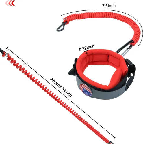 Miniatura 5 de Boat Kill Switch Lanyards Wrist Strap, Jet Ski Key Lanyard Fit for Mercruiser Marine Outboard Rojo