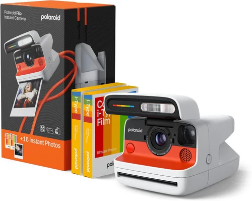 Miniatura 11 de Polaroid Flip - Cámara instantánea + paquete de película a color (16 fotos incluidas) - Negro (6565) - Sistema de 4 lentes hiperfocal, enfoque