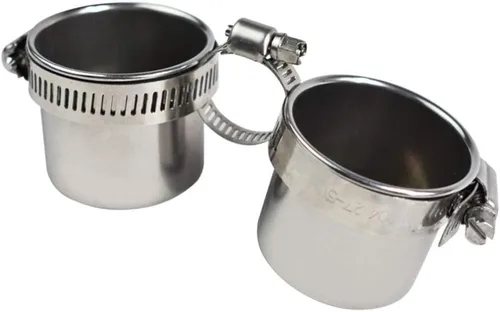 Miniatura 10 de Mipcase Accesorios para pájaros, accesorios para jaulas, comedero de agua para pájaros, cuenco colgante de jaula de acero inoxidable con abrazadera