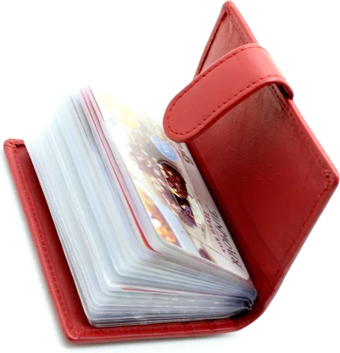 Miniatura 4 de STARHIDE Soft Genuine Leather Compact Credit Debit Card Holder Case with Removable Plastic Sleeves 210