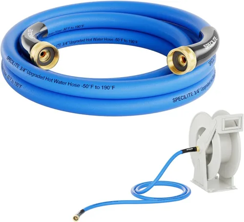 Miniatura 24 de SPECILITE Manguera de agua de jardín caliente/fría de 5 pies x 1 pulgada, -50 ℉ a 190 ℉, resistente, flexible, explosión de 605 psi, ligera, tubo