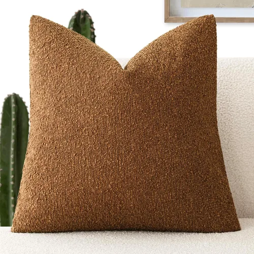 Miniatura 22 de Foindtower Fundas de almohada decorativas con textura de boucle, fundas de almohada sólidas, neutrales, suaves y acogedoras para silla, sofá