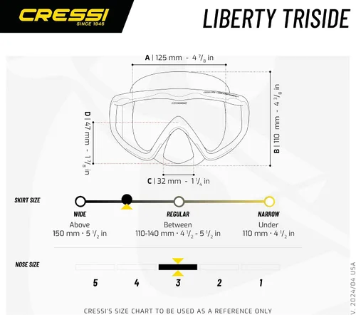 Miniatura 5 de Cressi Máscara de buceo para adultos, vista panorámica, de silicona pura y cómoda, máscara de buceo libre hecha de vidrio templado transparente