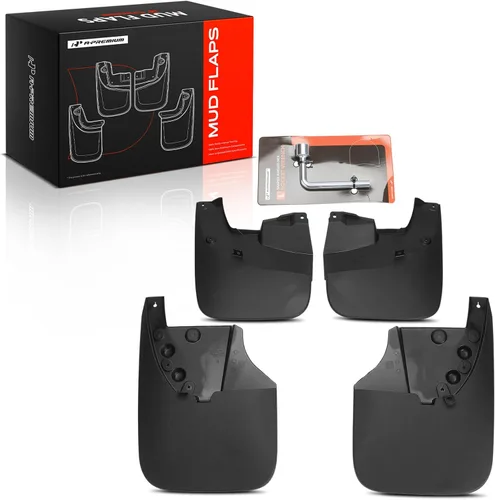 A-Premium Aletas de barro compatibles con Toyota Tundra 2007-2021 Pickup, no requiere perforación, protectores de lodo con accesorios de hardware,