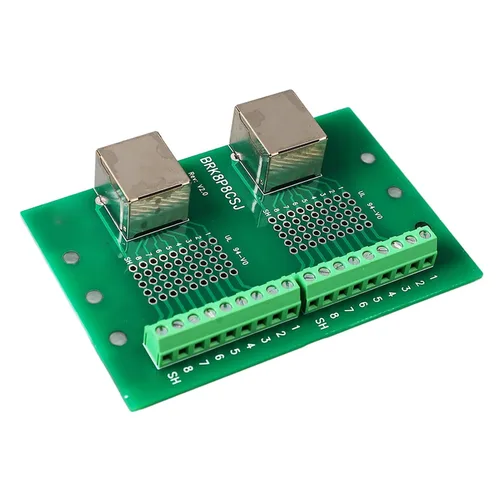 Miniatura 9 de Placa de conector Ethernet RJ45 dual con placa terminal de tornillo para transferencia de datos rápida y amplia aplicación