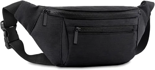 Cangurera para hombres y mujeres, bolsa cruzada para la cintura, bolsa para cinturón para viajar, caminar, correr, senderismo, ciclismo, fácil de