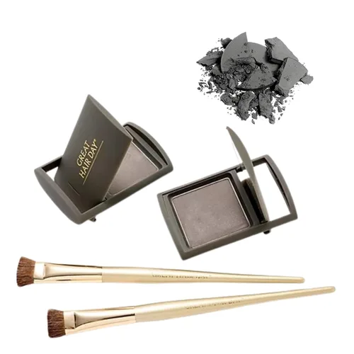Miniatura 9 de Joan Rivers Great Hair Day Root Touch Up Powder Duo - Polvo de relleno para un cabello más grueso y de aspecto más completo (rubio ceniza)