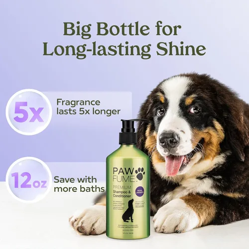Miniatura 8 de PAWFUME Champú y Acondicionador para Caída de Pelo de Perro, Lavanda Real, 1 Paquete – Nutrir y Desenredar para un Abrigo Sedoso y Suave