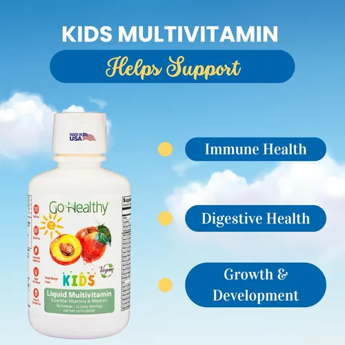 Miniatura 4 de Multivitamínico Go Healthy para niños: alimento integral vegetariano a base de plantas líquido 32 porciones