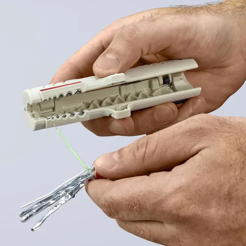 Miniatura 6 de KNIPEX - Herramientas 16 65 125 SB - Herramienta de pelado de cables de datos (1665125SB)