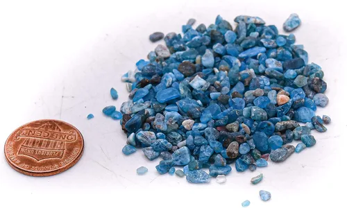 Miniatura 3 de Piedras pequeñas de apatita azul intenso, 7.05 oz (7 onzas), piedras preciosas pulidas, piedras preciosas naturales brillantes, muestras minerales