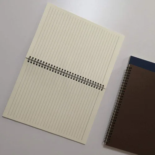 Miniatura 3 de YUREE - Cuaderno en espiral/Diario en espiral rayado, cuaderno con tapa dura de papel kraft marrón B5, alambre encuadernado, 70 hojas (140 páginas)