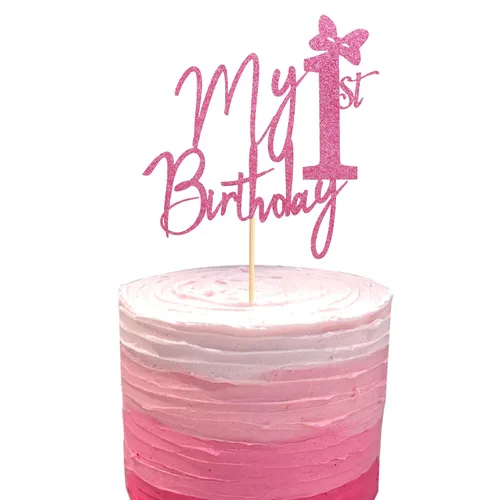 Decoración para pastel de primer cumpleaños, decoración de pastel de Miss Onederful, decoraciones de fiesta de primer cumpleaños para niña, Rosa