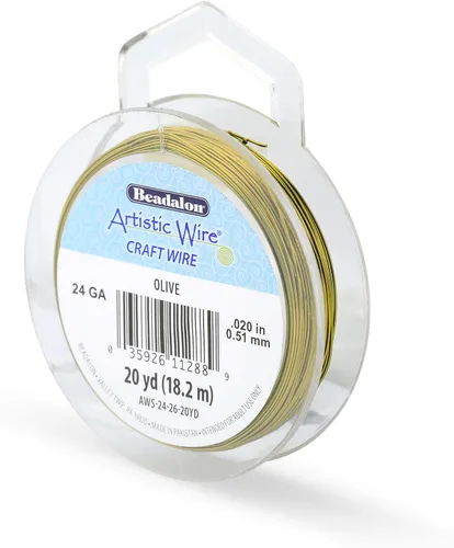 Miniatura 135 de Artistic Wire, alambre para manualidades de calibre 22 bañado en plata, resistente a las manchas, color cobre, blanco, 9,1 m