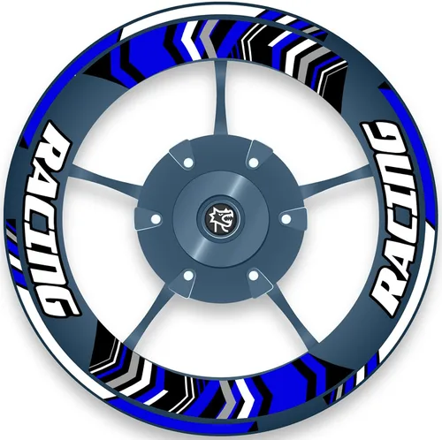 Miniatura 3 de KETABAO Paquete de calcomanías para llantas de rueda de 17 pulgadas compatibles con ZX10R ZX10RR ZX6R 636 Z900 Z1000 Z650 Ninja 400 18 19 azul