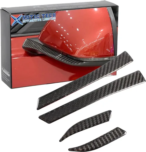 Miniatura 18 de Xotic Tech - Cubierta para panel de cambio de marchas, fibra de carbono suave auténtica, compatible con Ford Mustang 2015-2023 Negro carbón