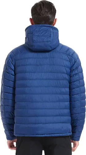 Miniatura 2 de Chaqueta de plumón para hombre, plegable, ligera, resistente al agua, con capucha