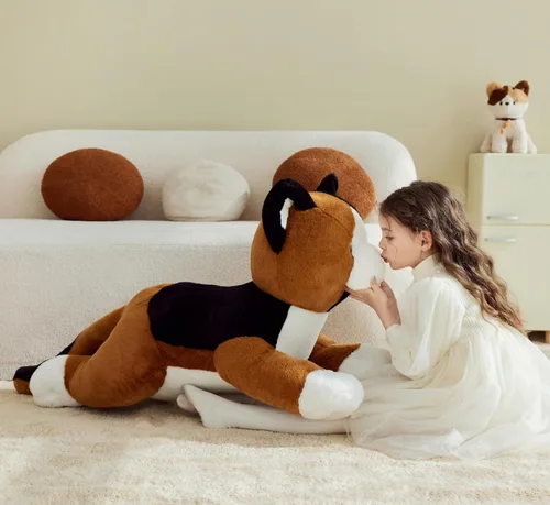 Miniatura 7 de IKASA Juguete de peluche de gato calicó gigante, juguetes suaves grandes y grandes, 30 pulgadas, tamaño enorme, lindo peluche mullido de gran