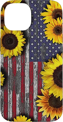 Miniatura 4 de American Flag with Sunflowers Case for iPhone 17