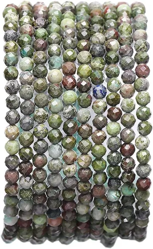 Miniatura 42 de BEADIA Cuentas Facetadas de Piedra Natural Amazonita Rondelle 3x4mm Cuentas Semipreciosas Sueltas para Hacer Joyas 38cm