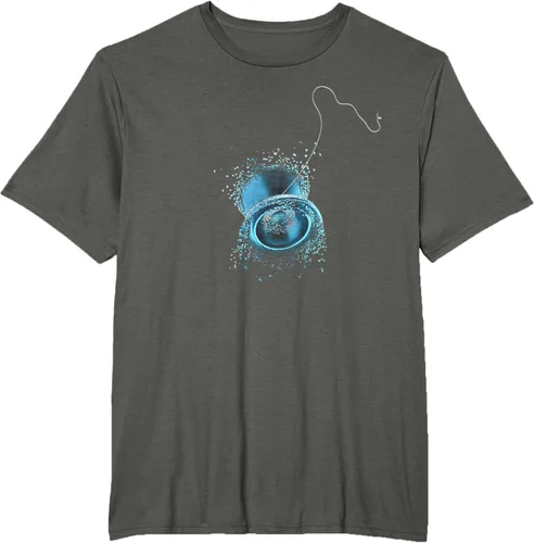 Miniatura 3 de Shattered Yo Yo - Camiseta de diseño azul impresionante, Negro, S