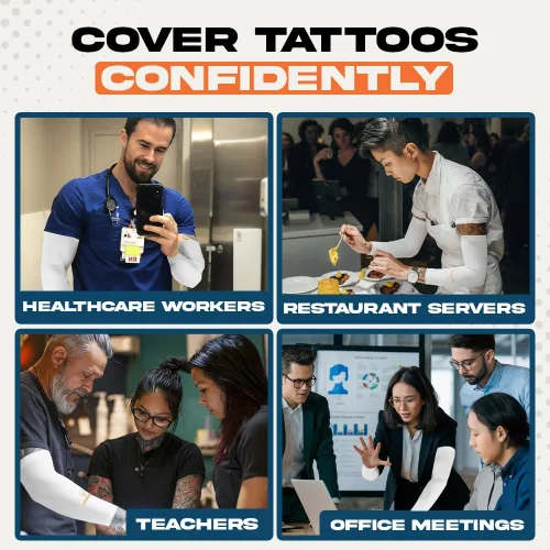 Miniatura 153 de ARMORAY - Mangas de brazo para hombres o mujeres; para cubrir tatuajes; de enfriamiento, para practicar deportes, básquetbol, golf, fútbol