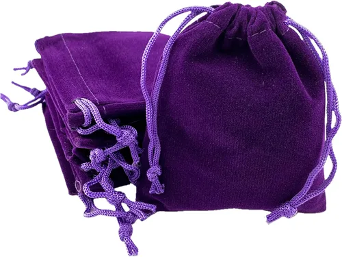 Miniatura 5 de Palmhomee Paquete de 24 bolsas de terciopelo con cordón de 5 x 6 pulgadas, bolsa de terciopelo para joyas, bodas y fiestas, Negro -, 24