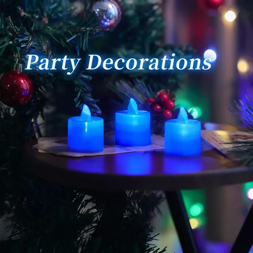 Miniatura 4 de Bolsas luminarias para velas con diseño de sol, resistentes al fuego, para bodas, Halloween, cumpleaños, Año Nuevo, fiestas, cenas, eventos Azul