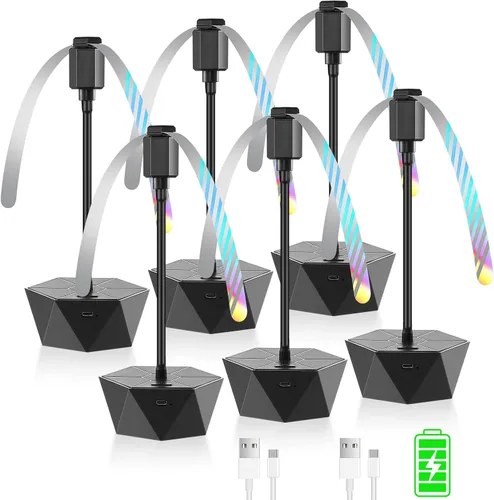 Miniatura 7 de Ventiladores Repelentes de Moscas para Mesas Recargables para Interiores y Exteriores para Mantener las Moscas Alejadas, Spinner de Mesa con Aspas