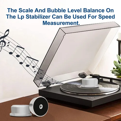 Miniatura 2 de Monosadio - Estabilizador de peso 3 en 1 de 60 Hz, tocadiscos de audiófilo, peso de 11.29 oz, tocadiscos de aluminio para discos de vinilo con nivel