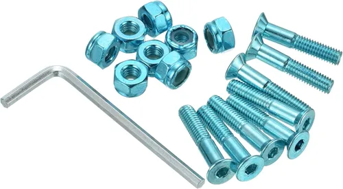 Miniatura 8 de PATIKIL Kit de herramientas para monopatín, tornillos de montaje, tornillos de cabeza hexagonal, juego de tuercas con llave para Longboard Cruiser