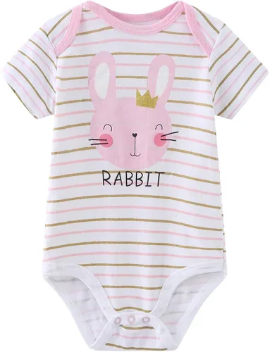 Miniatura 7 de Kiddiezoom Conjunto de ropa unisex de manga corta para bebé recién nacido