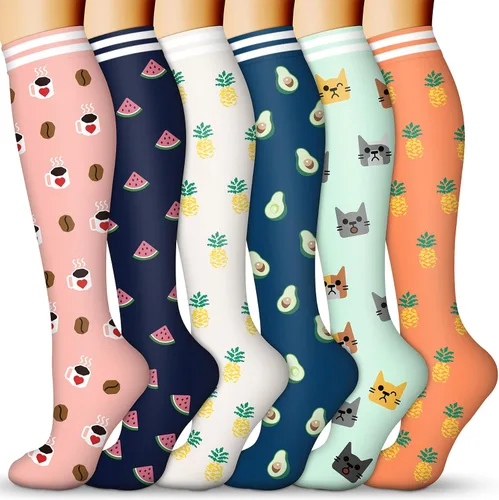 Miniatura 33 de Calcetines de compresión para mujeres y hombres 15-20 mmHg, mejores para uso médico, enfermería, para correr, atletismo, varices, viajes