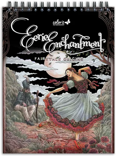 ColorIt Encantamiento Siniestro: Libro para Colorear para Adultos de Encuadernación en Espiral de Orígenes de Cuentos de Hadas, 50 Dibujos de
